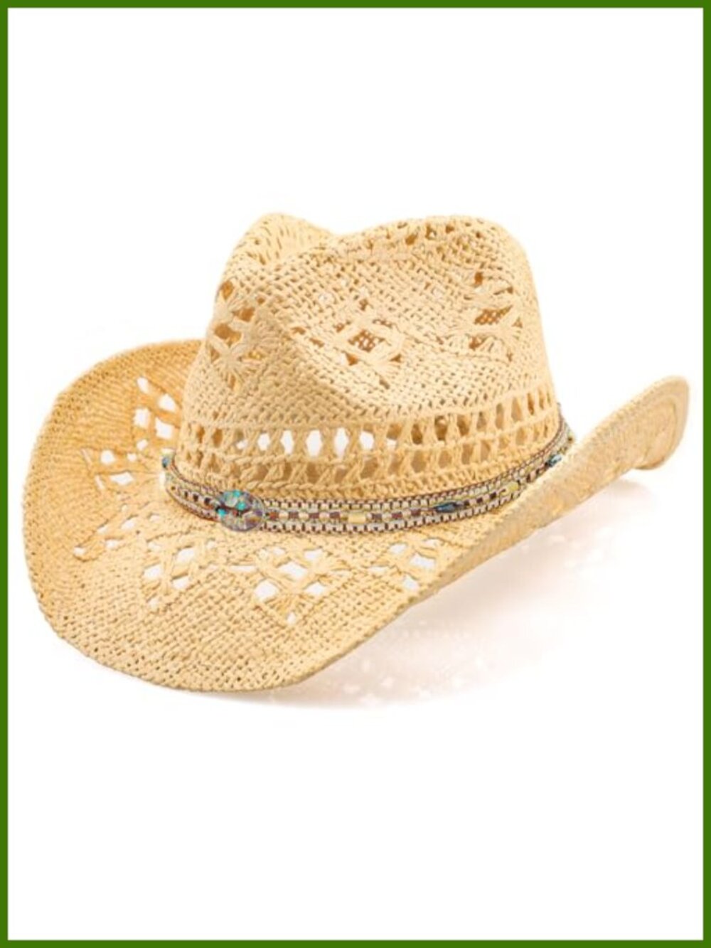 Straw Cowboy Hat Wide Shapeable Brim Western Sun Hat Outdoor